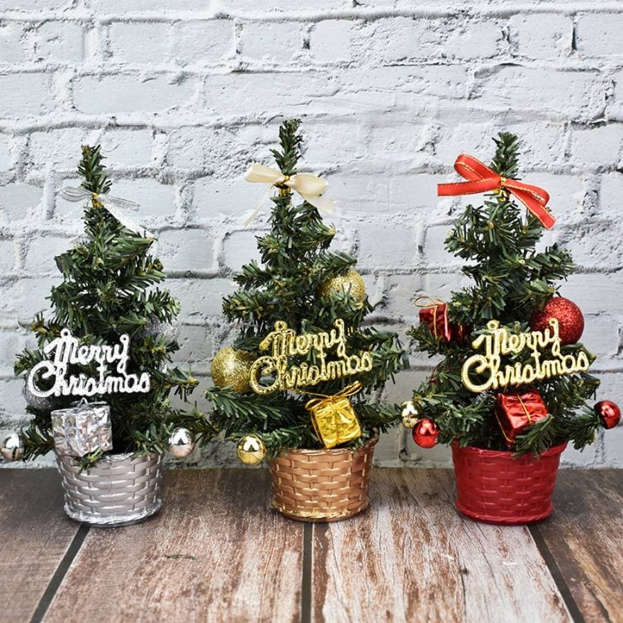 1pc mini Christmas tree ornament shopping mall showcase home Christmas party desktop decoration ornament Christmas gift