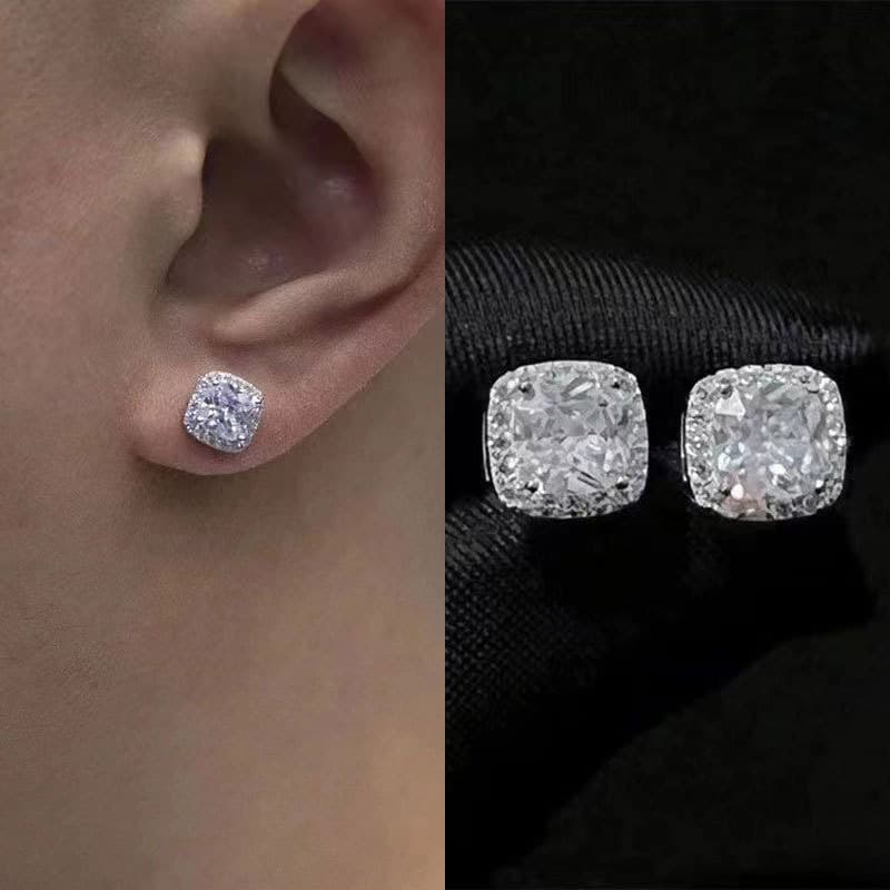 Jewelry & Accessories 2026 Earrings For Men, Yellow Diamond, Zircon, Rock Sugar For Men, Hip-hop Trend, High-end Earrings For Women