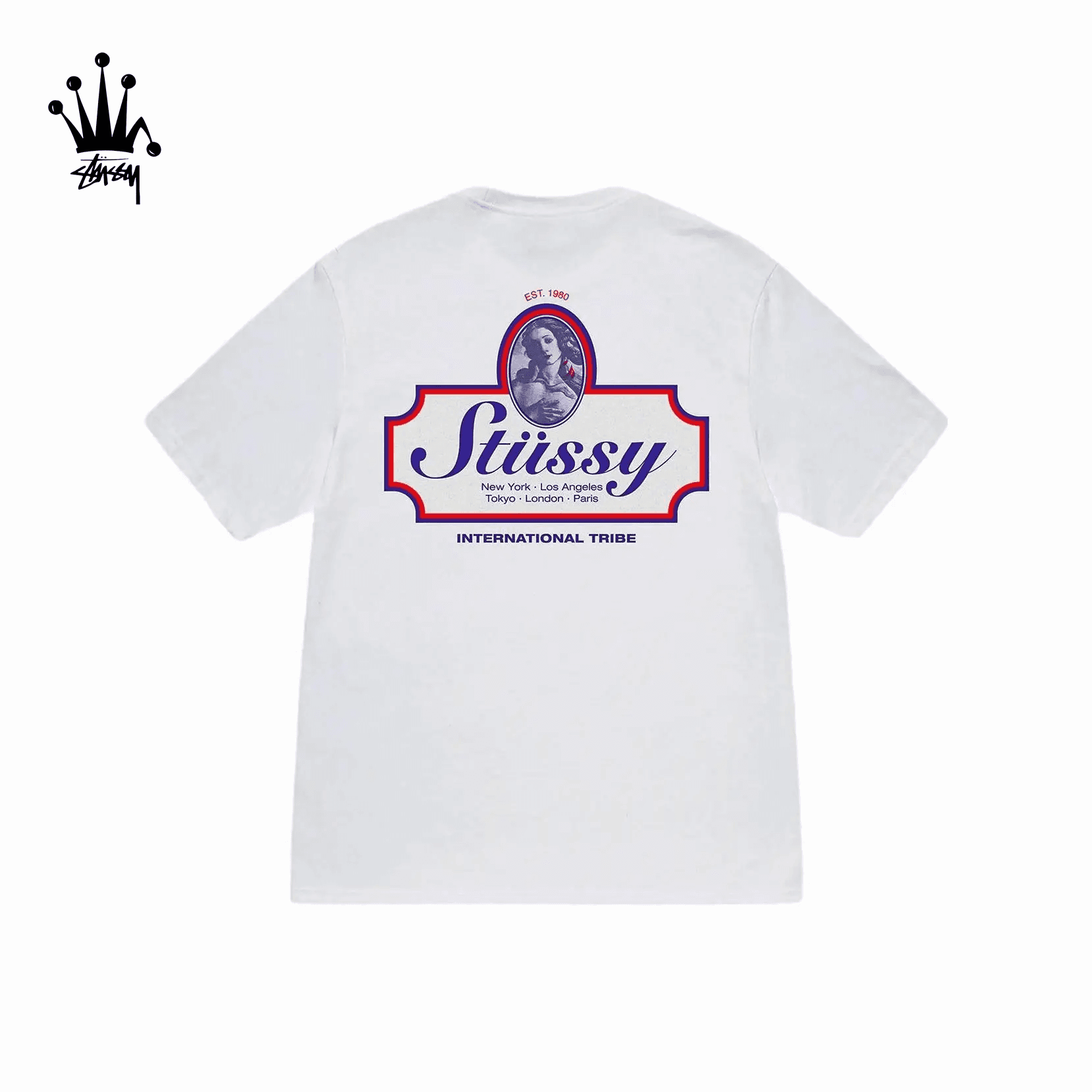 Stussy SS23Authoric TEE Letter Logo Printed Round Neck Short Sleeve American Retro T-shirt For Men And Women