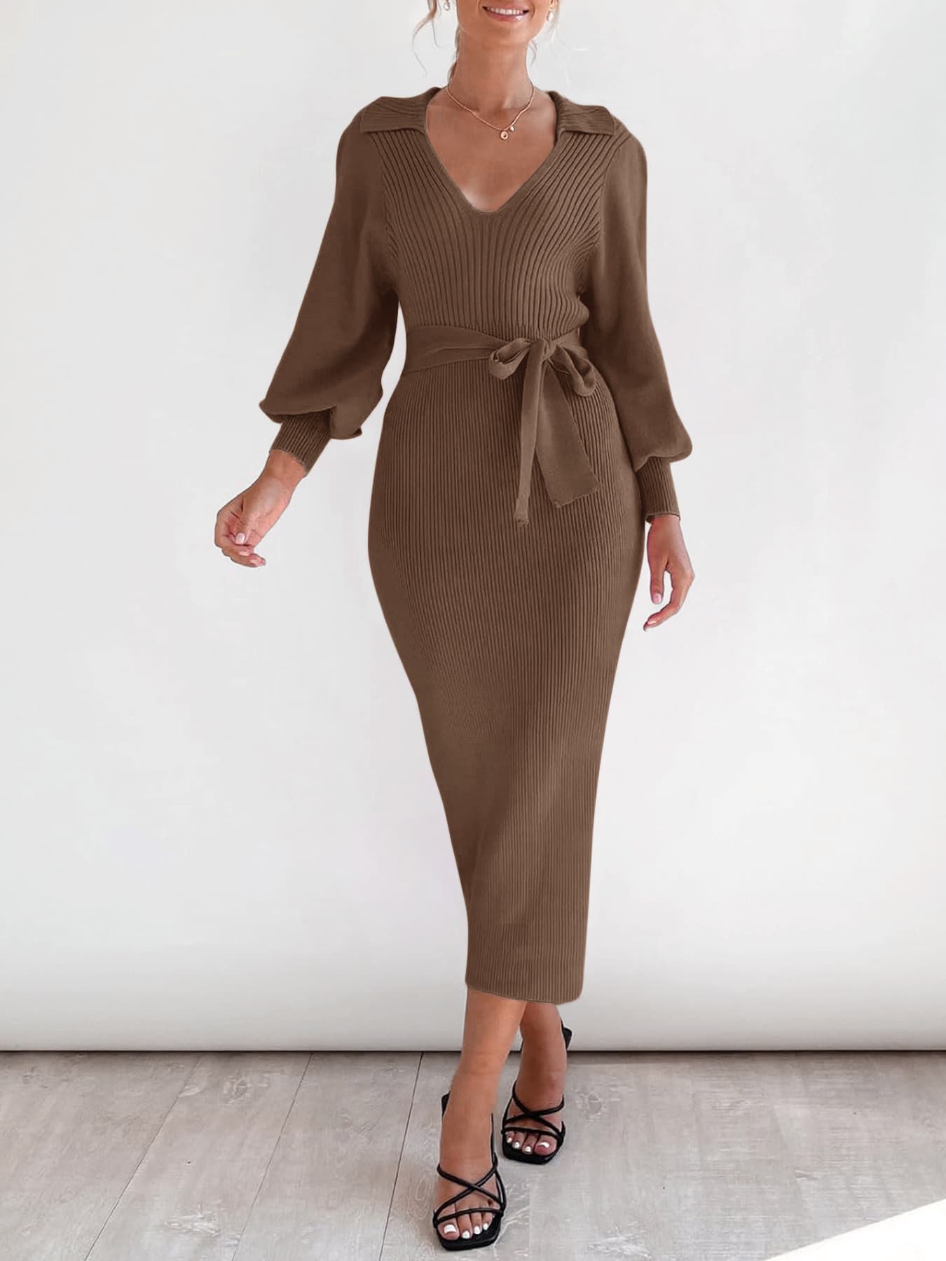 Floral Print Turtleneck Sweater Dress – Long-Sleeve Knit Dress (Polyester-Nylon Blend, Boho Chic, Fall/Winter Staple)