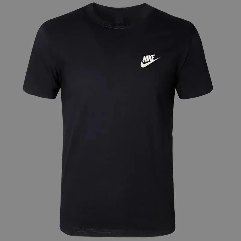NIKE-nouveau coton mode sens impression T-shirt à manches courtes hommes été marée ample cent hauts 100% coton