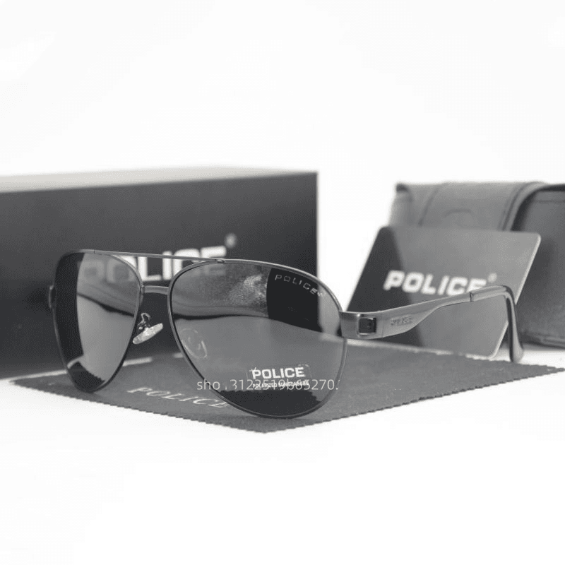 POLICE,Polarized sunglasses for men, UV resistant retro colorful sunglasses for men and women, large frame toad mirrors