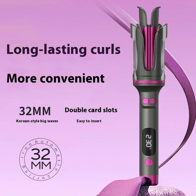 Hair Curler With 10 Heat Settings & Eco-Alloy Barrel, 31mm Large Ceramic Styling Iron For Long-Lasting Curls & Waves, AC-Powered Styling Wand