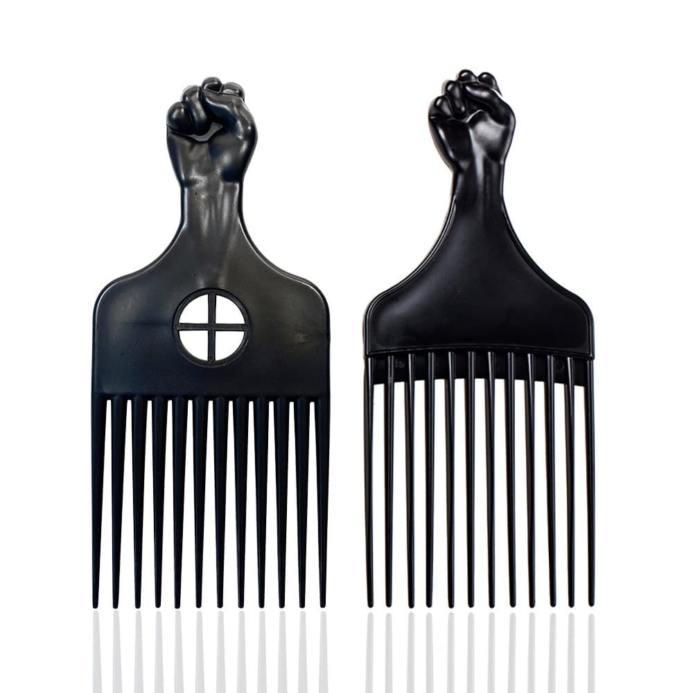Sand fist shaped black plastic for hair salon exclusive hairdressing comb 50047