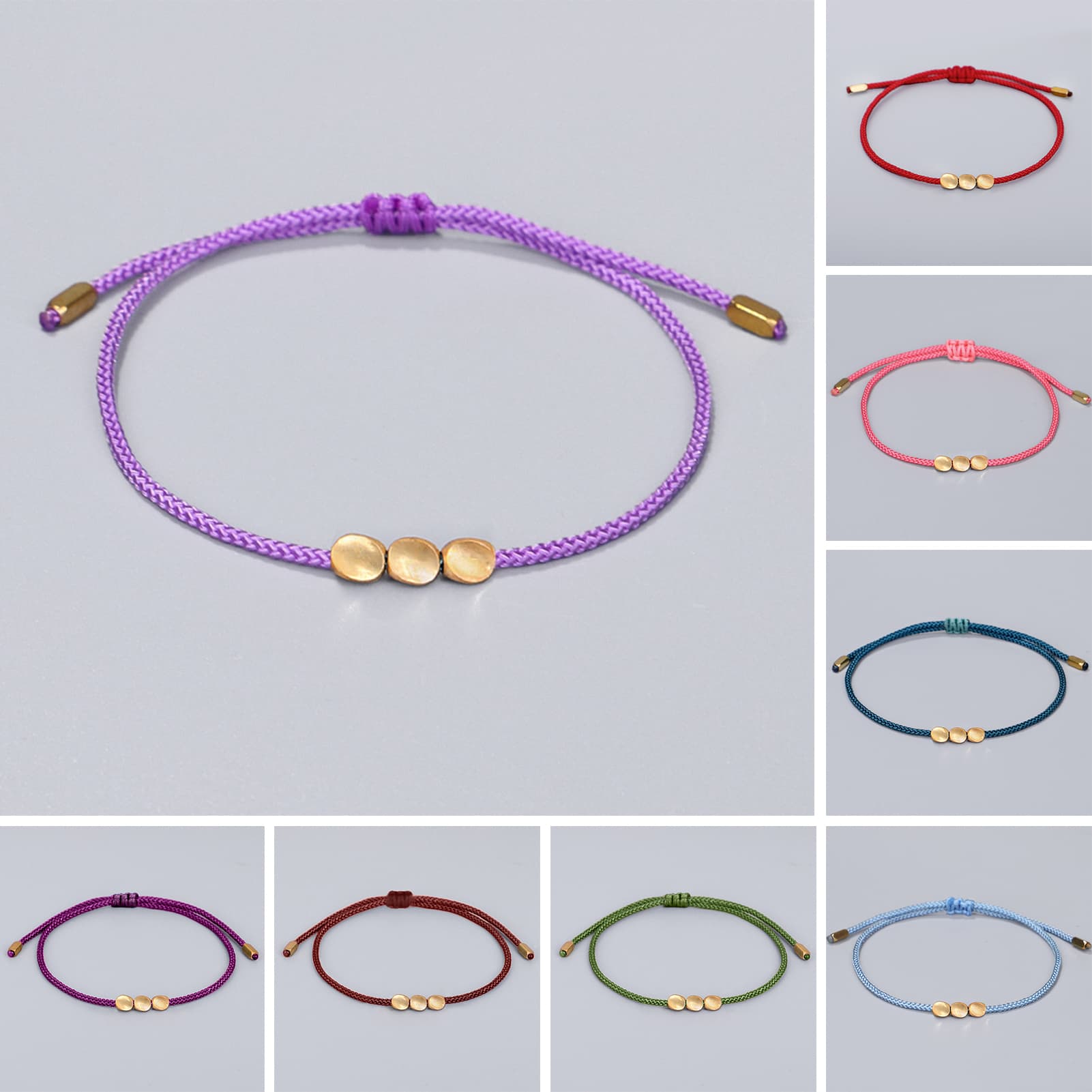 Shuosbai Friendship Bracelet with Charms Adjustable Handmade Temperament Ornamental Decorate Accessories Unisex Handmade Braided Bracelet