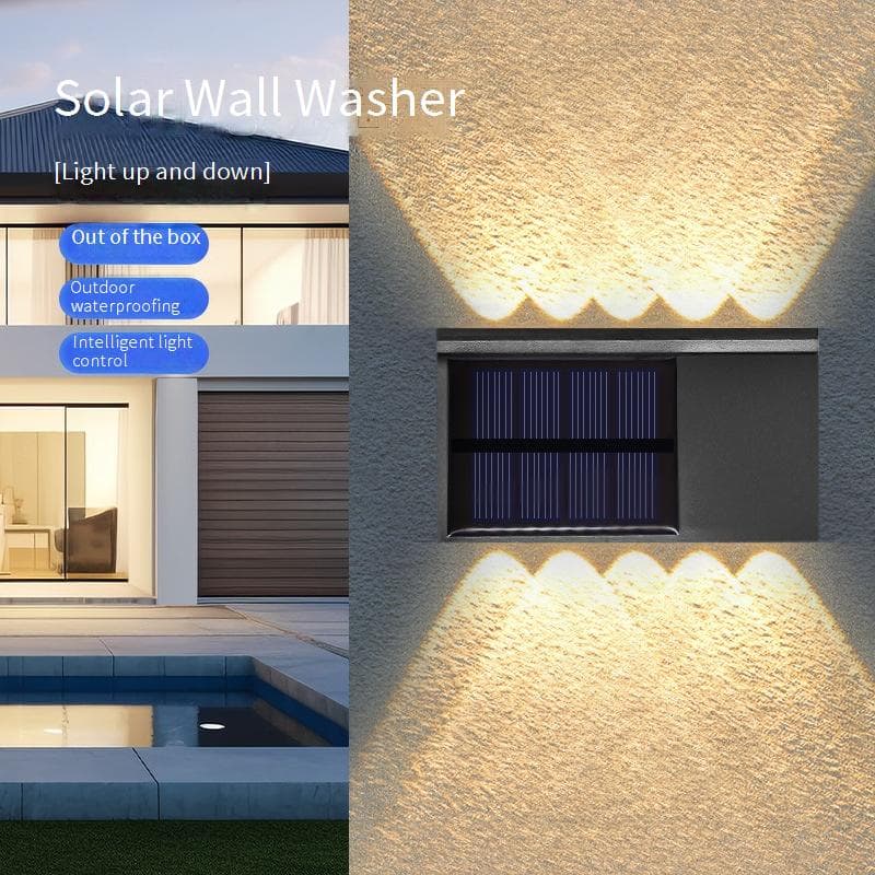 Solar Wall Lights Outdoor, Waterproof Garden Lights For Home, Landscape Lighting, Courtyard Wall Lamp With Motion Sensor, Warm White LED