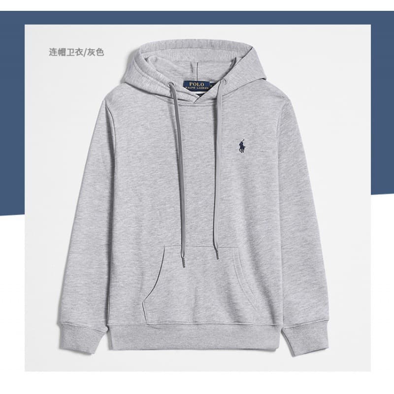 Sweat à capuche décontracté à fermeture éclair et logo poney brodé pour homme de la marque tendance Polo Paul de Laf RL