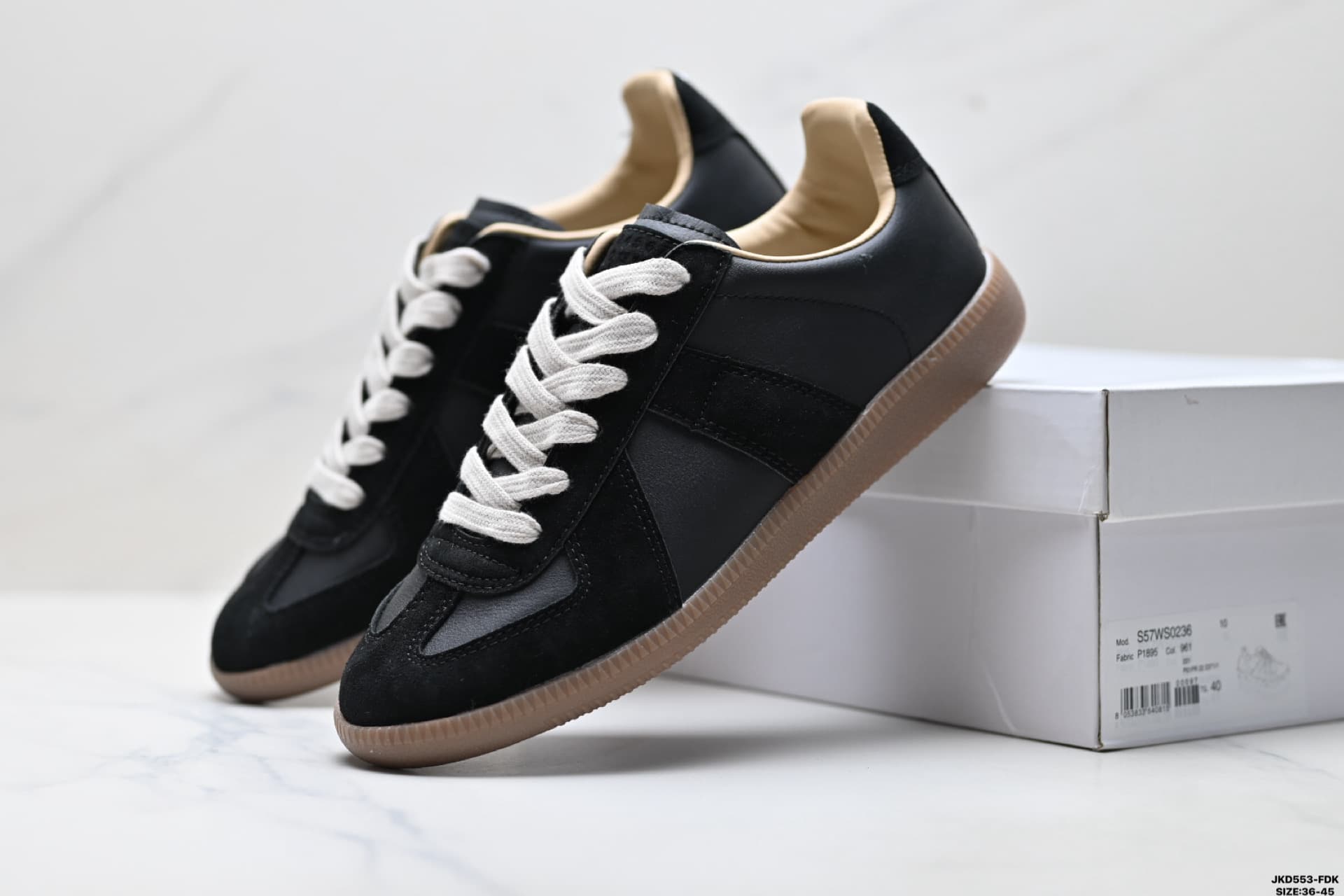 Baskets compensées basses en daim Maison Margiela Mason Margiela Replica