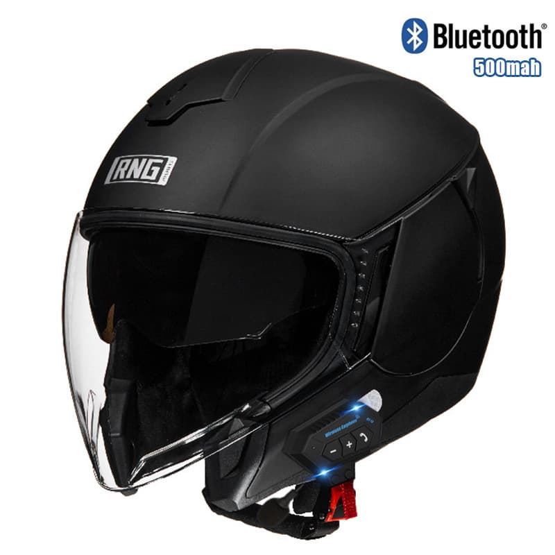 3C Certified Motorcycle Bluetooth Helmet - Lightweight ABS 3/4 Half Helmet For Men & Women, Multi-Color Options With UV-Protective Visors
