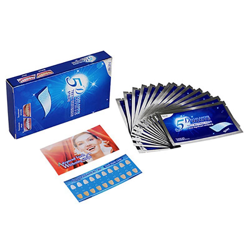 Teeth Whitening 5D Teeth Whitening Strips, Whitening Strips, Remove Yellow Teeth Strips, Neutral Strips, 7 Bags, 14 Pieces