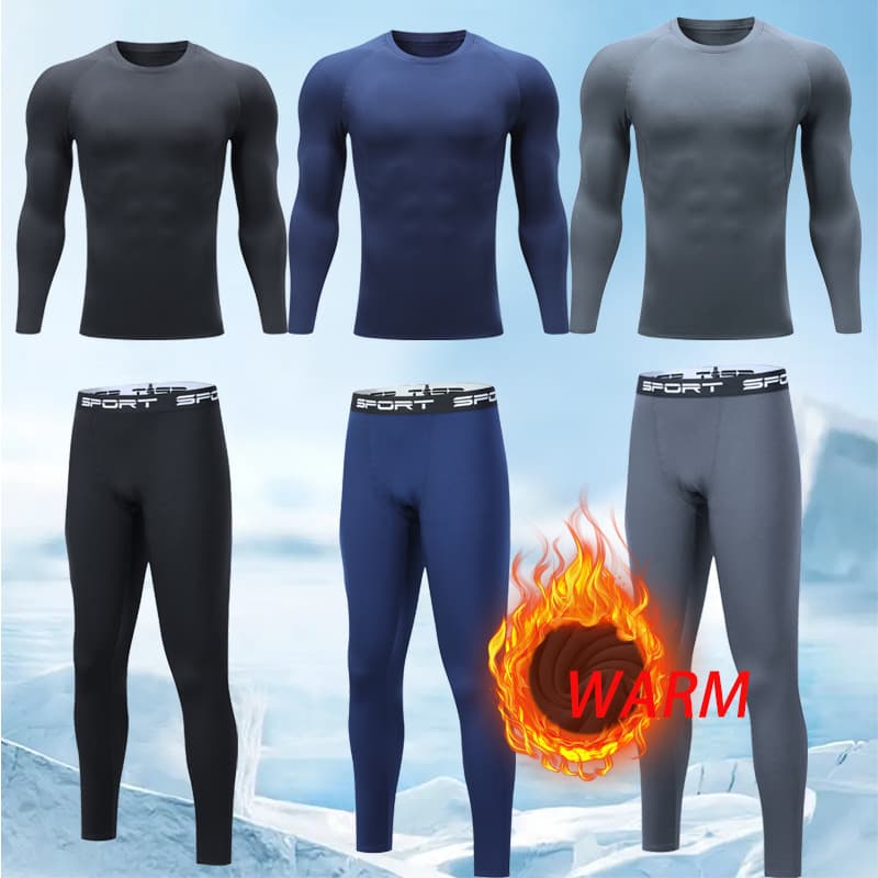 ​​Men's Fleece-Lined Compression Workout Pants - High Elasticity, Quick-Dry, Thermal Training & Basketball Leggings For Gym & Outdoor Sports​​
