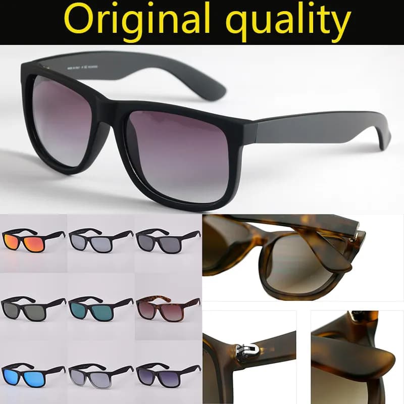 Top Quality Fashion 55mm JUSTIN 4165 Polarized Men Women Sunglasses Nylon Frame Sun Glasses with Accessories