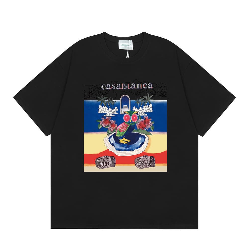 T-shirt ample à manches courtes pour hommes et femmes, imprimé printemps et été