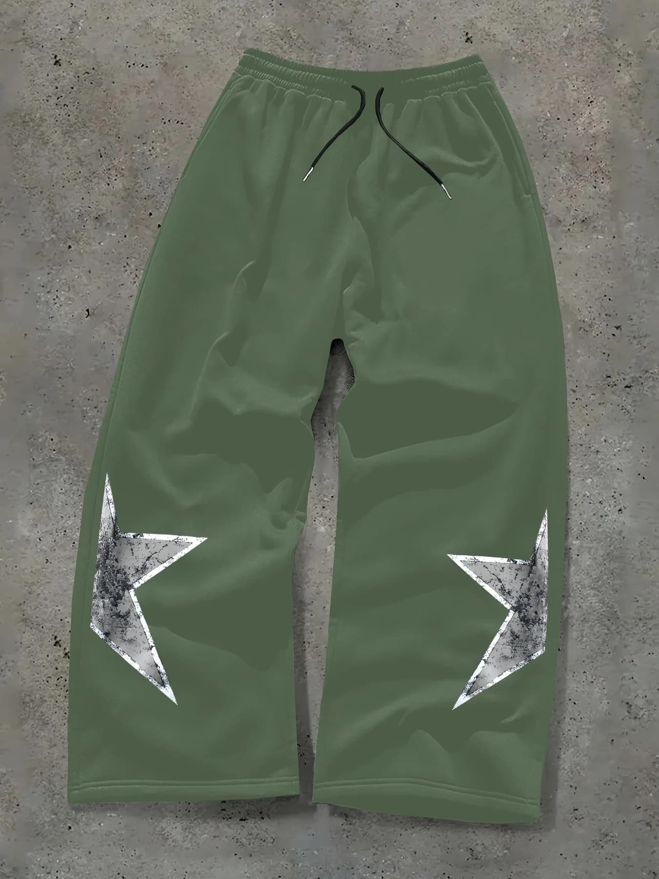 Pantalon de jogging unisexe ample à imprimé gothique avec cordon de serrage à la taille - Style Y2K, coupe décontractée, pour hommes et femmes