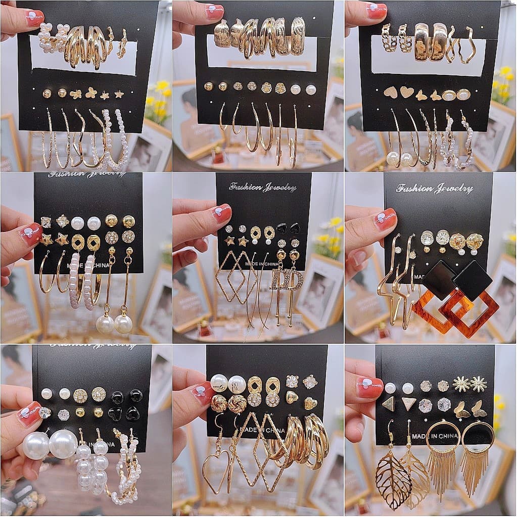 Women's earrings Set For Women Fashion Gold Jewely