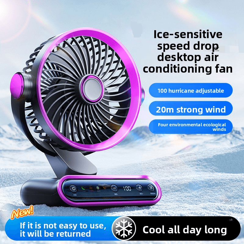 USB Rechargeable Desk Fan For Dorm & Office - Powerful Cooling Ultra Quiet Long Battery Life (3-Speed Adjustable Tilt Portable)​