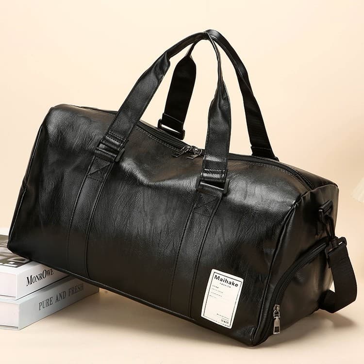 New PU short distance sports yoga fitness training bag, men's waterproof portable travel bag