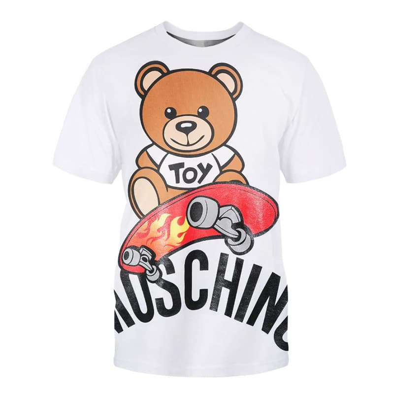 T-Shirt ample surdimensionné à imprimé de dessin animé ours pour femmes, nouvelle collection