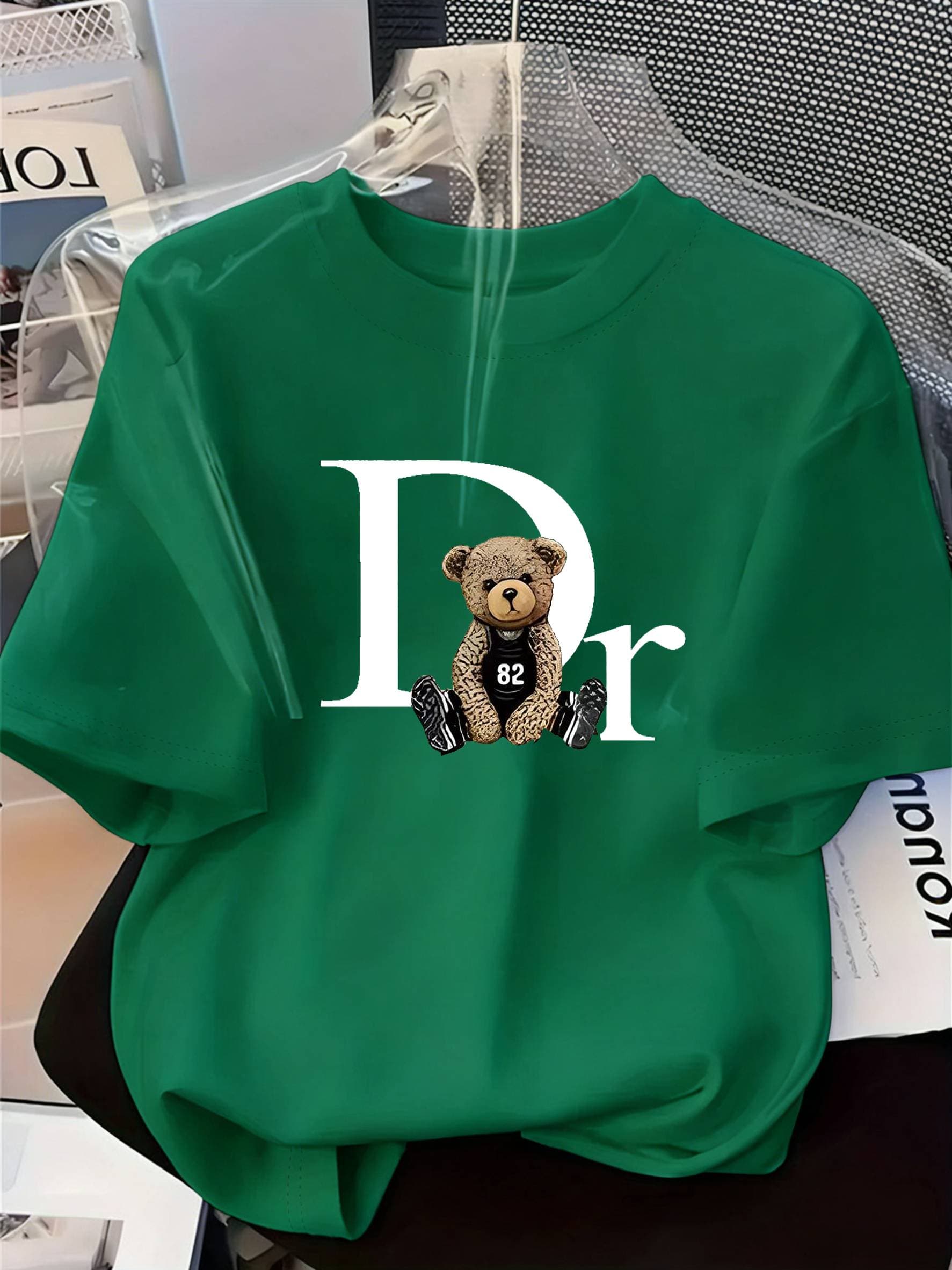 T-shirt tendance été 2025, coupe ample, décontracté, manches courtes, imprimé