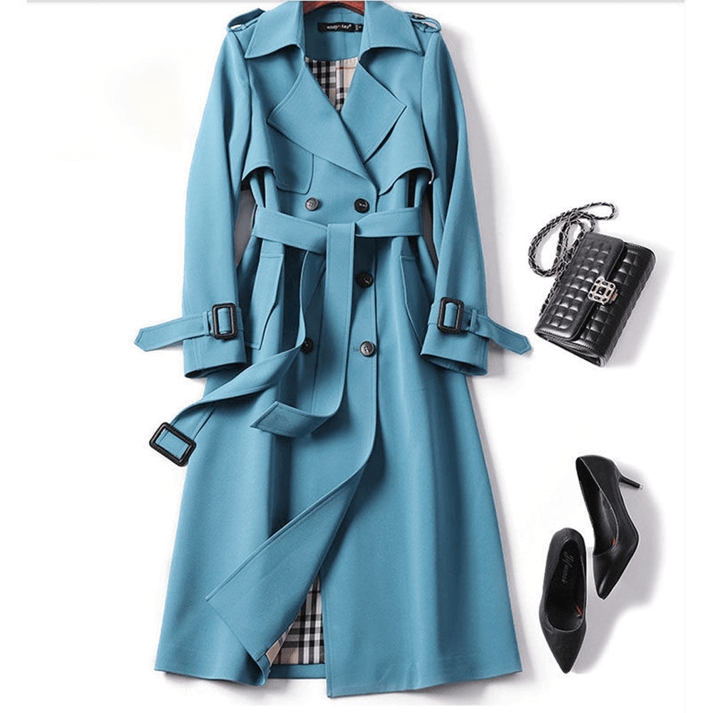 Manteau populaire au-dessus du genou pour femme, grande taille, petit