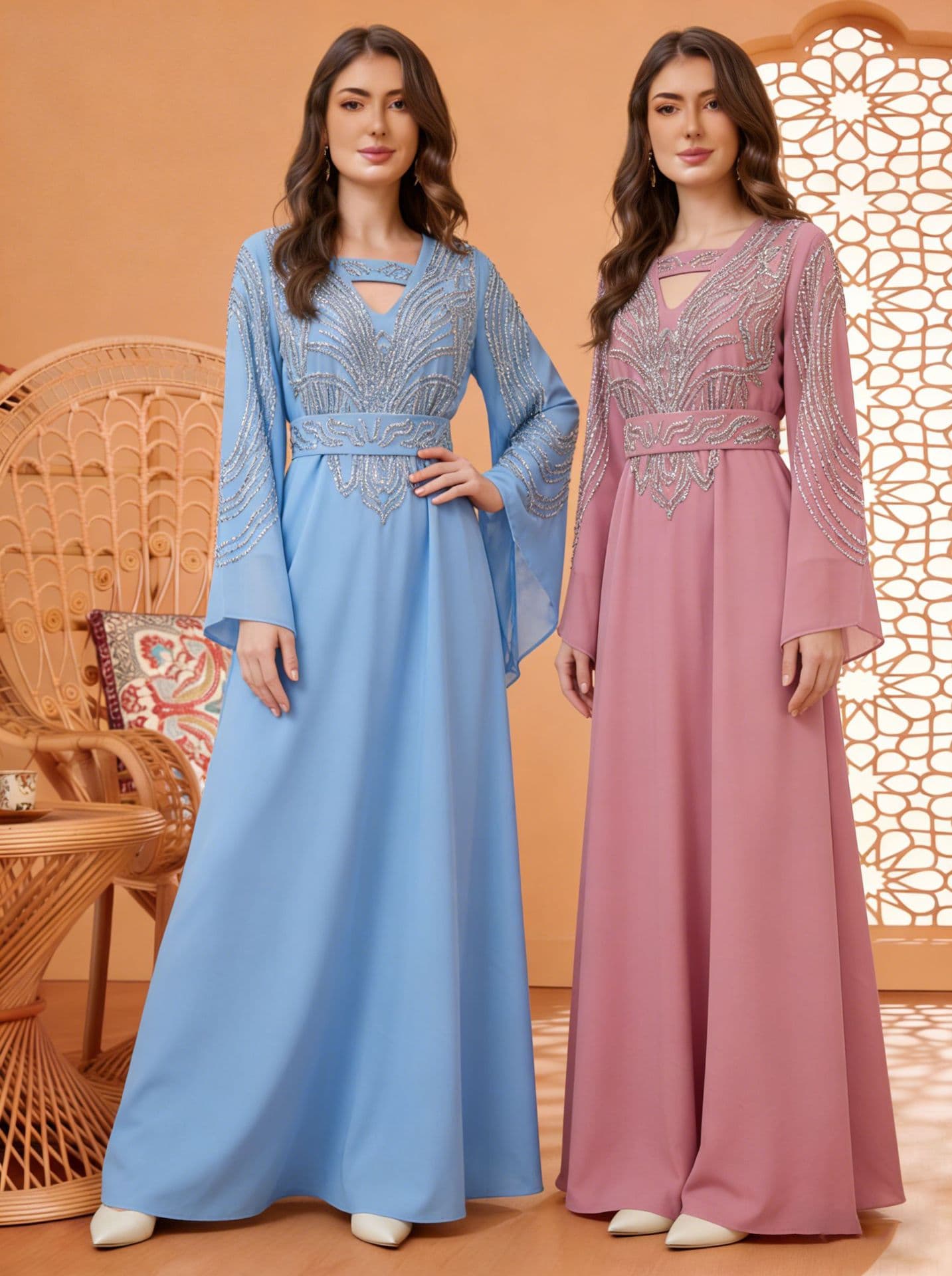 Women's Robe Fashion Musilin Print Elegant Temperament Dress