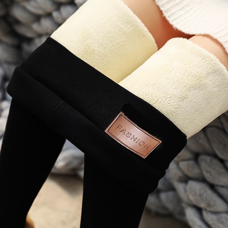 Women's super thick extra thick lambskin leggings cotton winter plus fleece thickened to wear high-waisted integrated pants thermal pants cotton pants