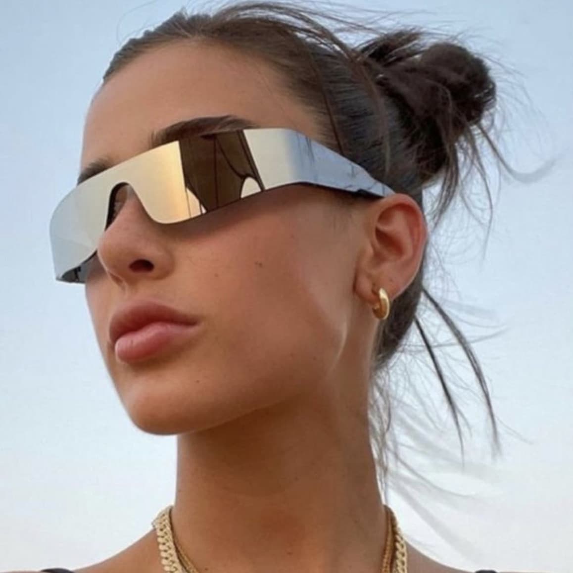 Y2K Sunglasses Trend Hip Hop Sunglasses Net Red Ins Hot Outdoor Cycling Sunglasses Sunshade Anti Ultraviolet