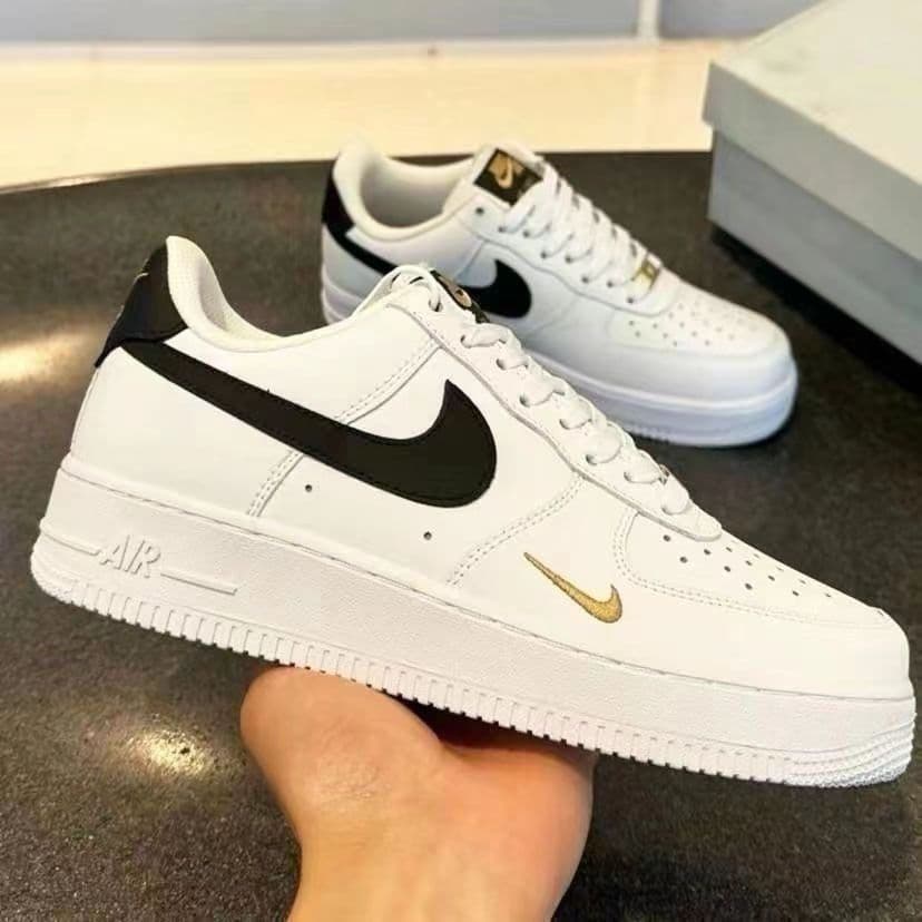 No.1 Noir Mini Or Crochet Bas Top Board Campus Étudiant Couple Petites Chaussures Blanches