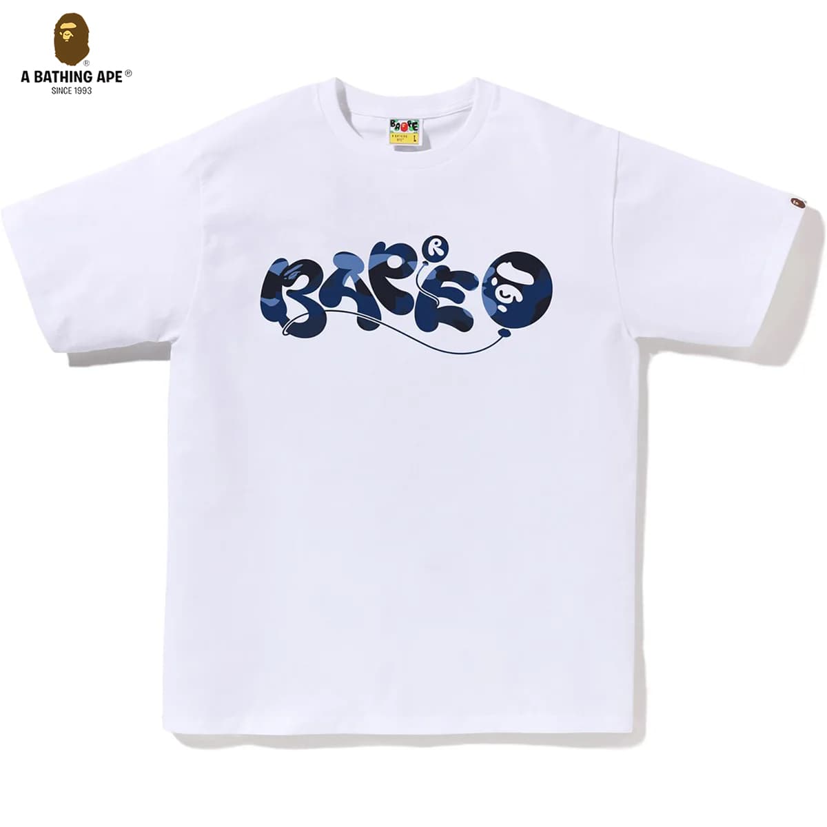 A BATHING APE 2026 New BAPE Men's Pure Cotton Camouflage Balloon Pattern Printed Short Sleeve T-shirt Top - Regular Edition Street Clothing