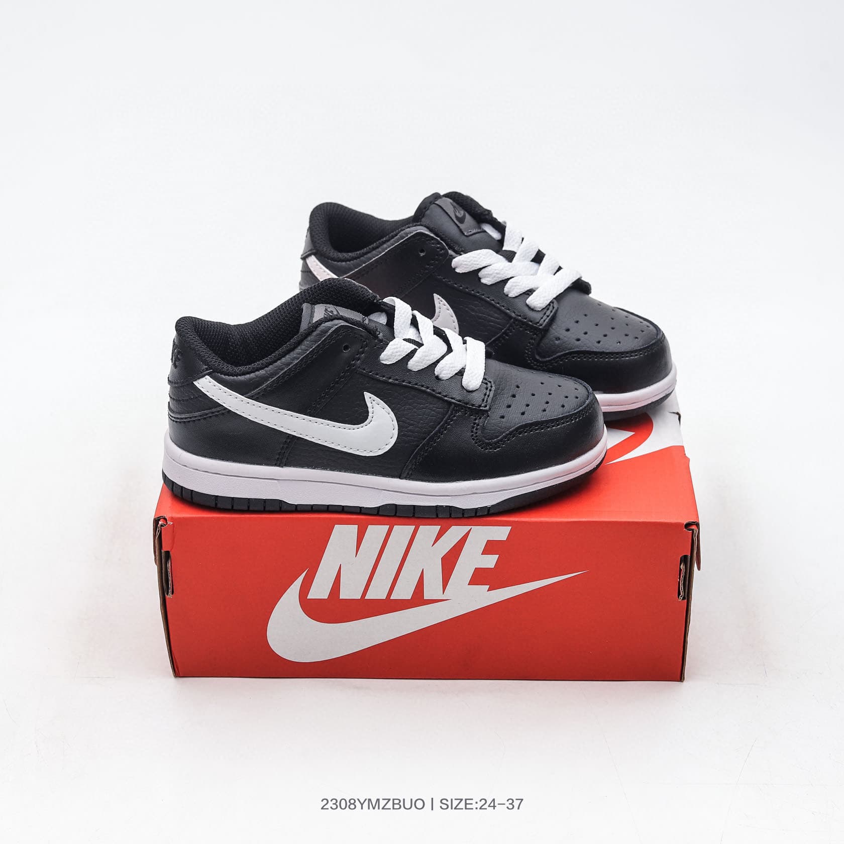 Nouvelle collaboration de chaussures basses pour enfants, chaussures de skate en cuir pour filles et garçons, chaussures décontractées pour étudi