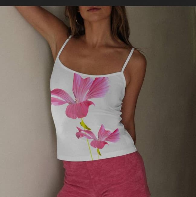 Women's Clothing Printed Sexy Camisole New Arrival Contrast Color Sexy Backless Slim Hot Girl Small Vest In Stock