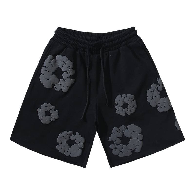 Shorts pour hommes, tendance été 2025, shorts décontractés en coton imprimé mousse