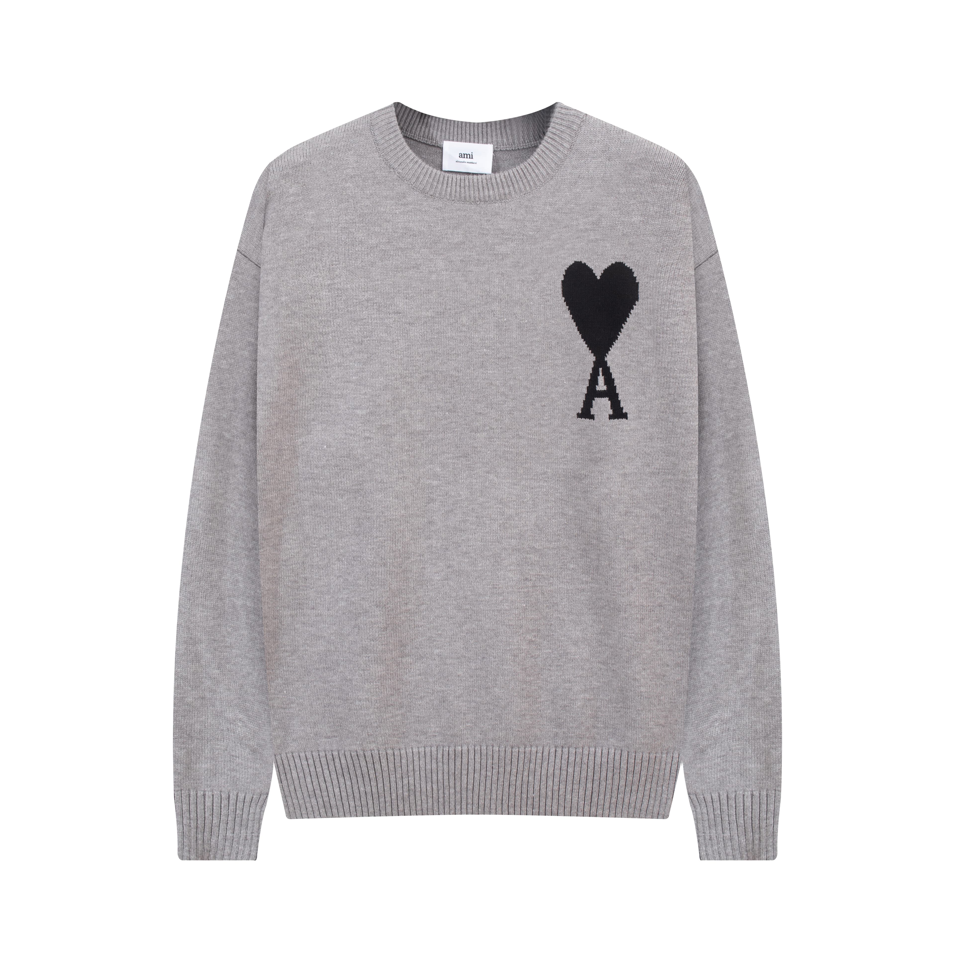 AMI Nouveau pull jacquard à col rond