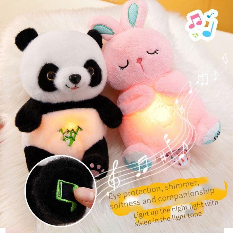 Breathing Bear Otter Plush Doll Rabubu Baby Toy Baby Soothing Accompanying Sleeping Music Doll Doll