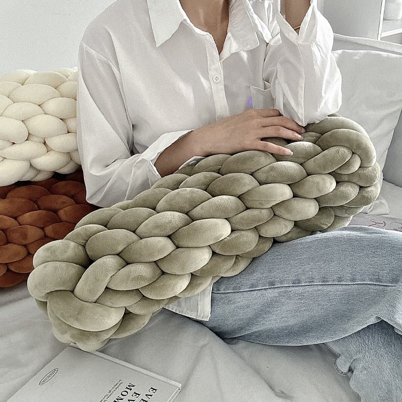 Home Garden Twist Knot Pillow Nordic Ins Bedroom Plush Cushion Living Room Decoration Sofa Pillow