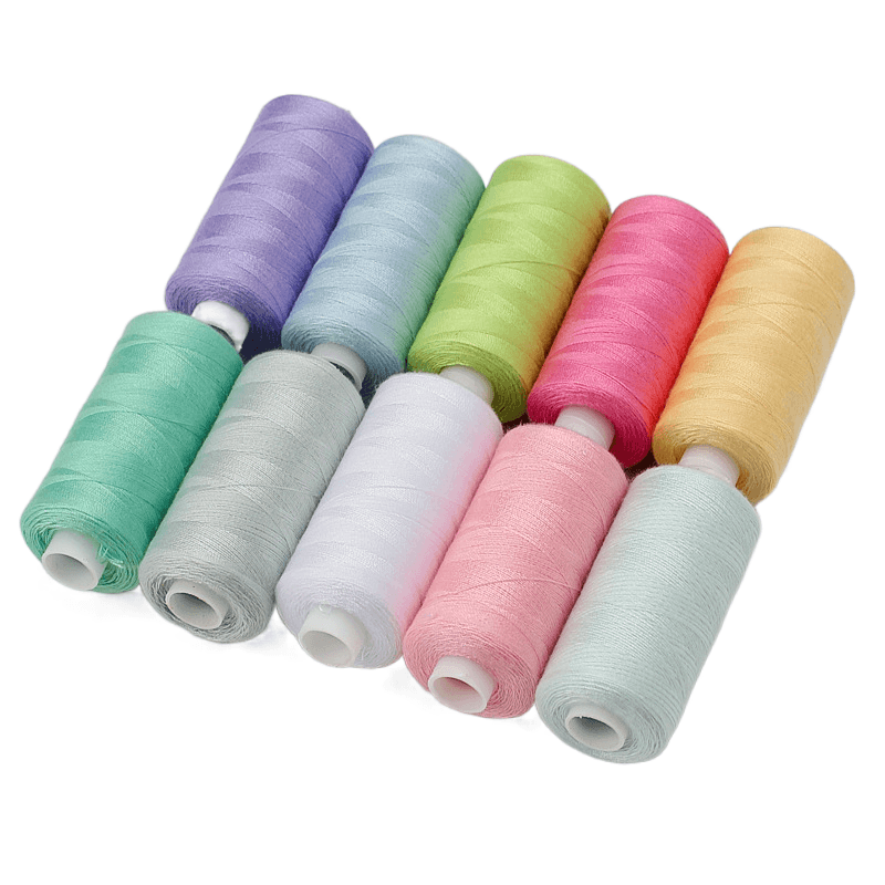 10pcs/Set Handmade Diy Sewing Thread Home 402 Polyester Thread 400 Yards Hand Stitching Set