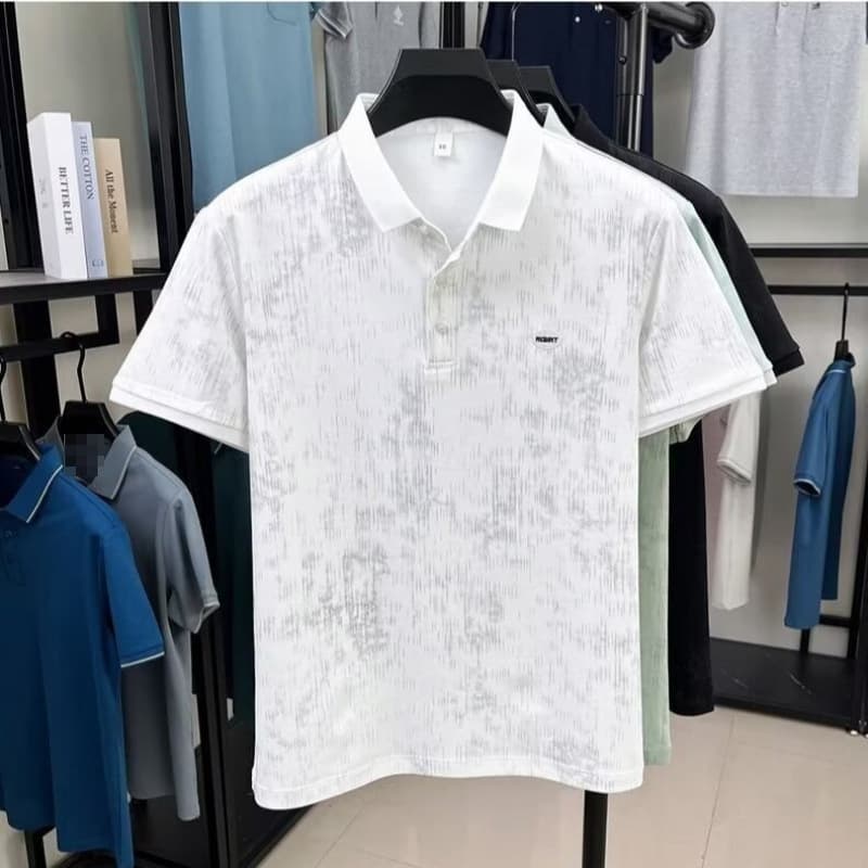 Men's Clothing Luxury Light Polo Shirt For Men Short Sleeve High End Lapel Trendy Brand Embroidered Half Sleeve Summer New Men's Clothing