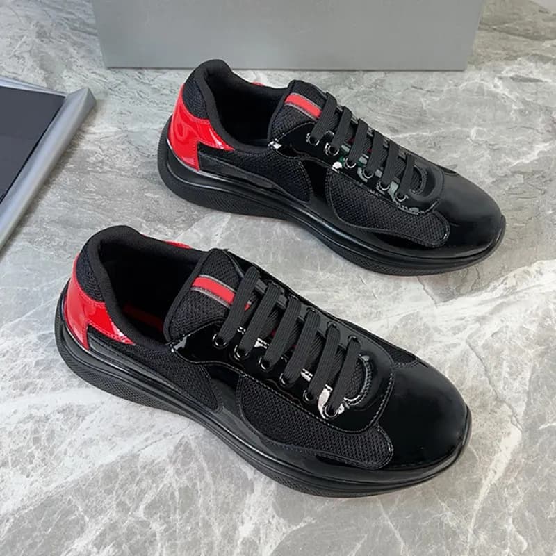 Chaussures de sport polyvalentes en cuir verni de haute qualité pour l'été 25, nouvelle collection Americas Cup P Home