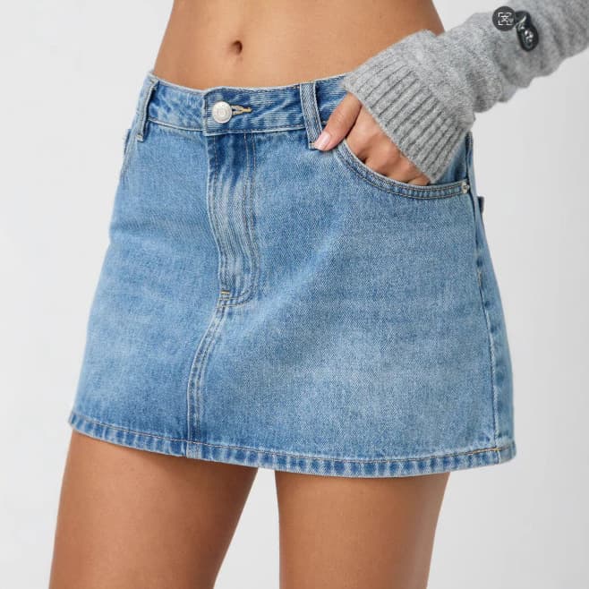Women's Clothing Slim Casual Stretch Washed Denim Skirt