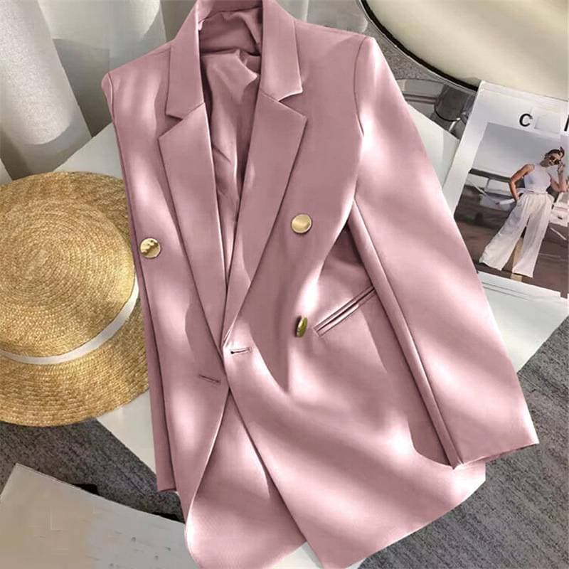 Women's Classic Basic Long-sleeved Blazer In A Variety Of Candy Colors
