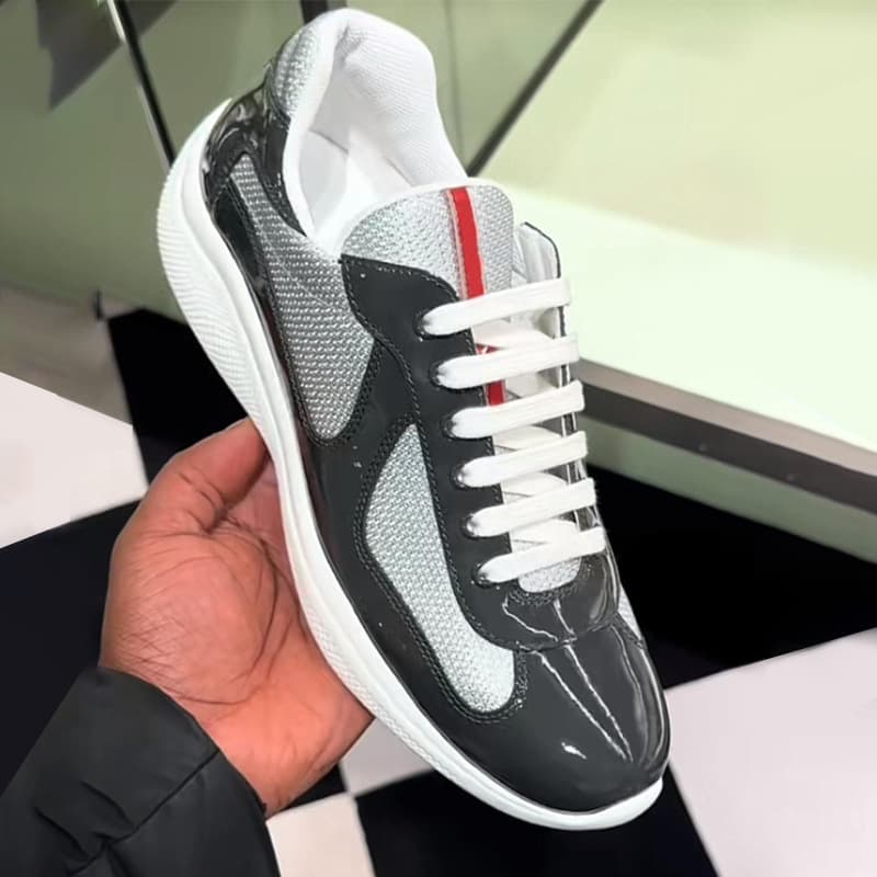 Chaussures de course polyvalentes à bout rond pour la Coupe de l'Amérique P, en cuir véritable, plates et de haute qualité