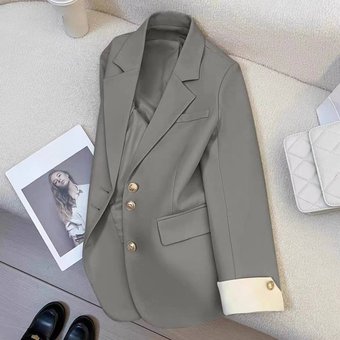 Women’s Clothing Spring and autumn suit jacket for women spring new Korean style design niche fashion temperament commuter small suit for women