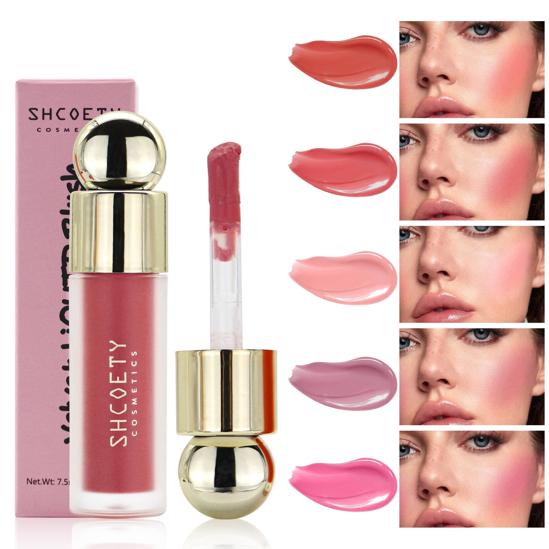 Liquid blush lips and cheeks double water moisturizing multi-functional natural contouring to lighten the complexion