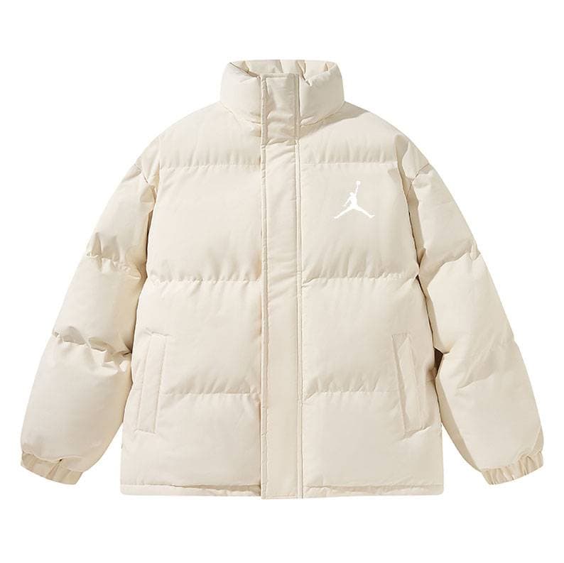 Manteau en coton simple à col montant, décontracté, tendance, marque épaisse, résistant au froid et chaud