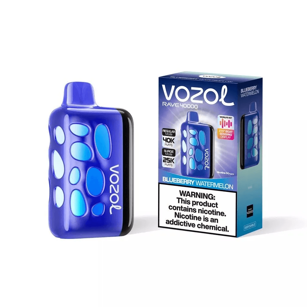 Entrepôt UE Vozol Rave 40000 Vape jetable Puff 40k Cigarette électronique Contrôle du flux d'air Vape Pakete Ice Fruit Combos 1 PCS