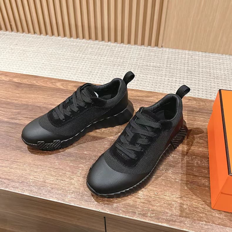 Chaussures blanches respirantes et polyvalentes en cuir véritable de marque H, baskets noires pour femmes et hommes
