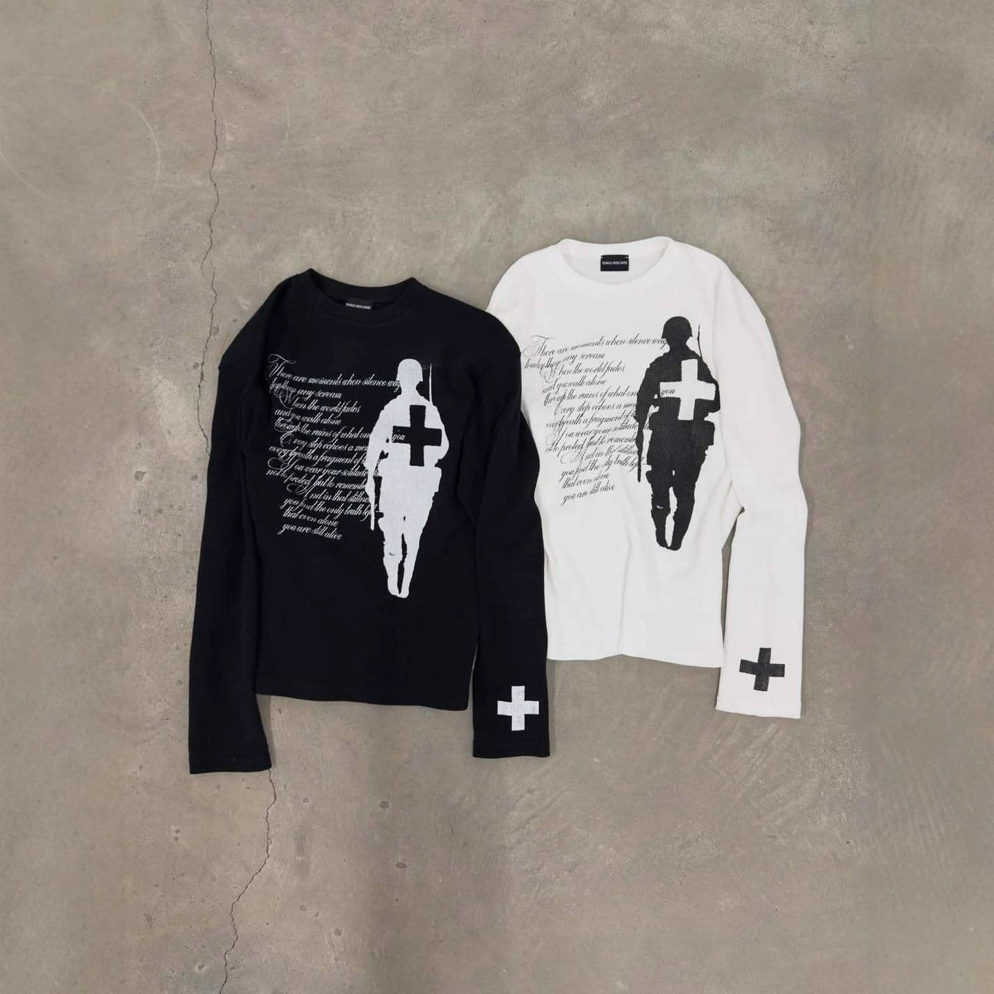 Retro Print T-Shirt Unisex Trendy Crew Neck Loose Fit Streetwear Couple Tops Autumn American Style Machine Washable Polyester