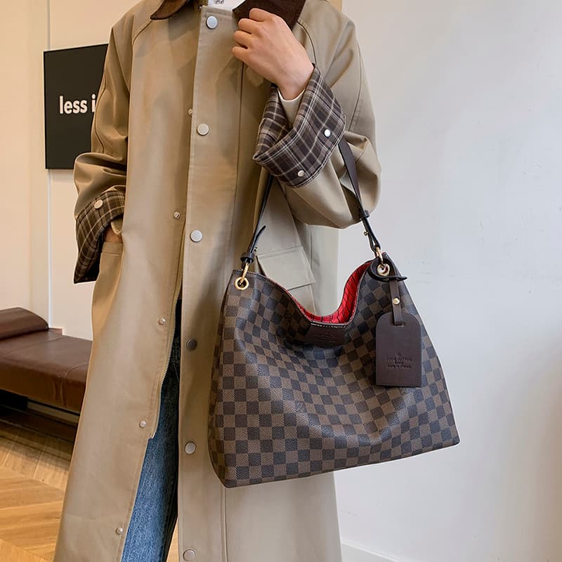 Sac à main de luxe Louis Vuitton grande capacité pour femmes et jeunes filles, cabas, sac bandoulière, sac à main pour femme