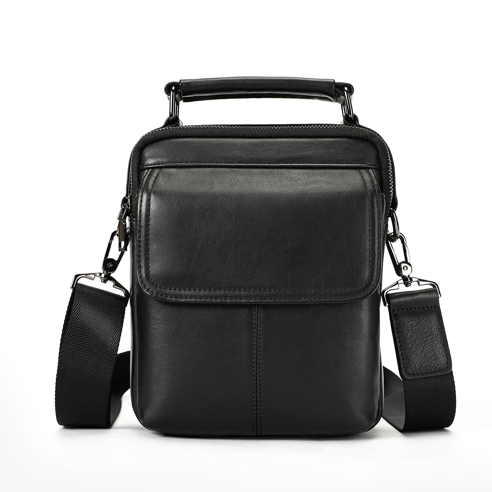Top Layer Cowhide Business Men's Outdoor Small Shoulder Bag, Fashionable And Casual Men's Crossbody Bag
