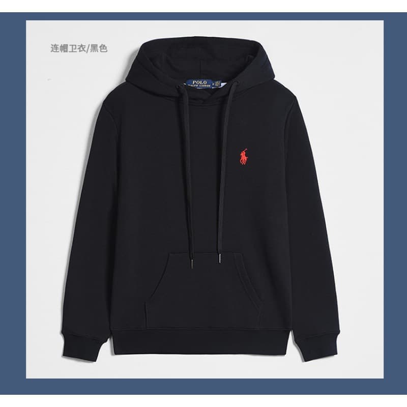 Sweat à capuche décontracté à fermeture éclair et logo poney brodé pour homme de la marque tendance Polo Paul de Laf RL
